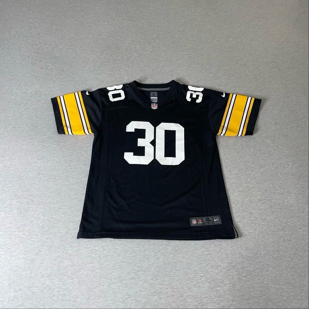 Nike Men’s NFL Pittsburgh Steelers #30 James Conner Sewn Patch Football Jersey